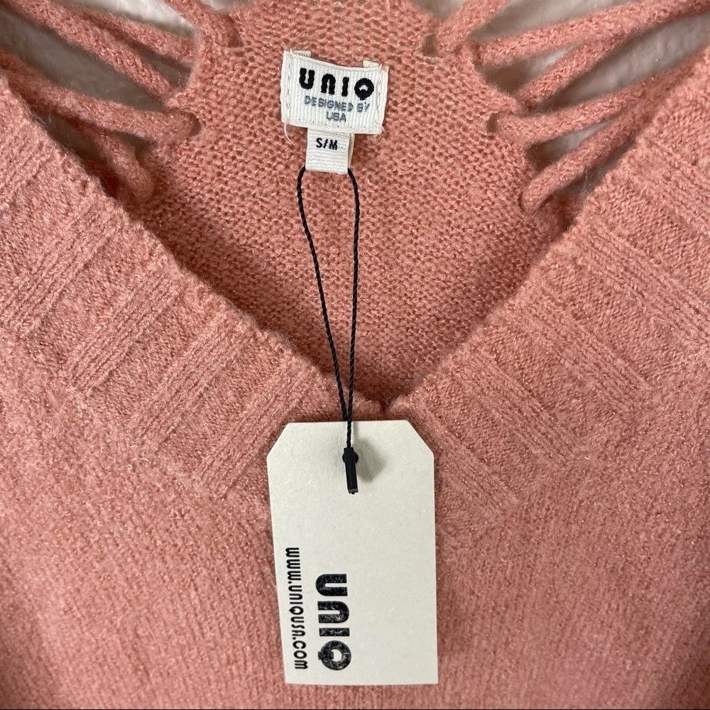 Uniq Back Lacing Slouchy Sweater - Picture 5 of 7